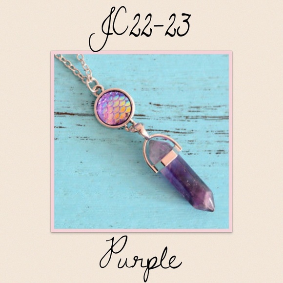 Jewelry - ✔SOLD✔ Purple Mermaid Scale Stone Necklace
